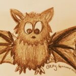 Fledermaus gezeichnet