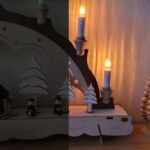 Schwibbogen beleuchtet dunkel